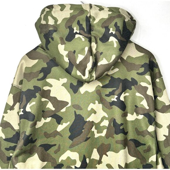 Five Elementz Mens Duck Dynasty Camouflage Hoodie Full Zip Green Camo Size 2XL - Picture 5 of 14